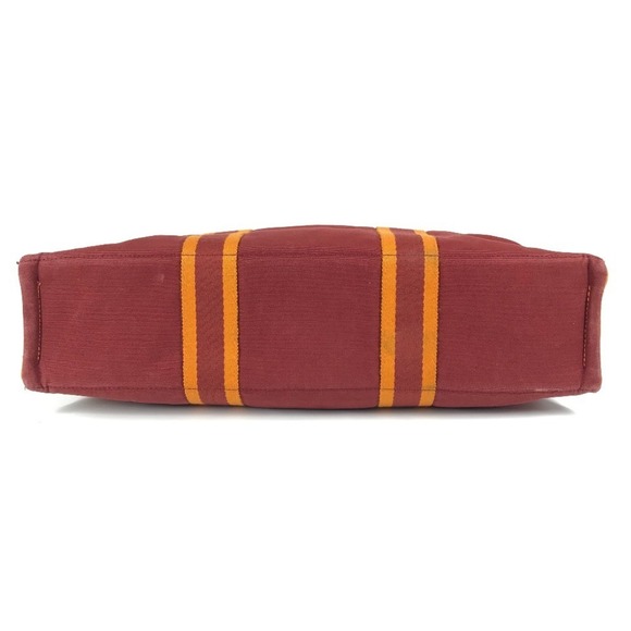 HERMES French Festival Hawaii 2002 Two-tone Foul Tou MM Tote Bag, Cotton, Ora... - Picture 5 of 16